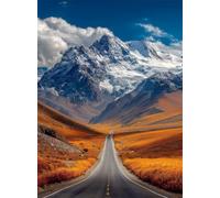 Puzzle 700 Pezzi, Puzzle per Adulti Autostrada della Montagna Innevata 52x38 cm, Impossibile Difficile Puzzles Impegnativo Come Regalo e Decorazione per Pareti