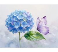 Puzzle 700 Pezzi, Puzzle per Adulti Ortensie Farfalla 52x38 cm, Impossibile Difficile Puzzles Impegnativo Come Regalo e Decorazione per Pareti