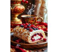 Puzzle 700 Pezzi, Puzzle per Adulti Torta Caffè 52x38 cm, Impossibile Difficile Puzzles Impegnativo Come Regalo e Decorazione per Pareti