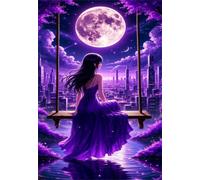 Puzzle 700 Pezzi Ragazza Città Luna, Intrattenimento Creativo, Puzzles Classico, Puzzle Impossible, Idea Regalo Uomo e Donna Puzzles for Adults 700 Pezzi