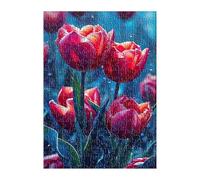 Puzzle 700 Pezzi Rosso Tulipano 52x38 cm Puzzles Classici Difficili Impossibili Puzzle Adulti 700 Pezzi per Gioco Familiare Decorazione per la Casa