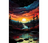 Puzzle 700 Pezzi Tramonto Sul Fiume Nella Giungla Giochi educativo e Giocattoli Sfida Puzzle Impossible Jigsaw Puzzle Classici per Adulti 52 x 38 cm 700 Pezzi Puzzle Adulti