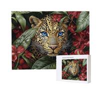 Puzzle 75x50cm, 1000 Pezzi di Puzzle per Adulti, Regalo di Anniversario, Regalo di Natale, Decor Della Casa, Prevenzione Della Degenerazione Cerebrale Negli Anziani (La leoparda della giungla) w-108