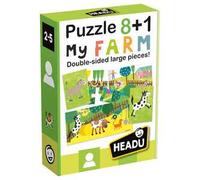 Headu- Farm Animali Domestici Puzzle 8+1, Multicolore, IT20867