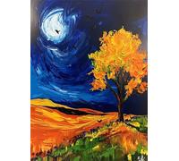 Puzzle 80 Pezzi Arte per Adulti e Ragazzi, Puzzle Luna in Legno Adulti, Idea Regalo Uomo e Donna, Jigsaw Albero per Gioco Familiare, Lettere sul retro Jigsaw, Decorazione la Casa Regalo 20x15cm g-995