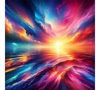 Puzzle 80 Pezzi Paesaggio Dell'Alba, Decompressivo Intellettuale Educativo Divertente Gioco Puzzle Difficile Puzzles per Adulti 80 Pezzi 28x28 cm