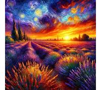 Puzzle 80 Pezzi per Adulti Lavanda All'Alba Puzzle impossibile Gioco Antistress Sfida Difficile Puzzles per Adulti 80 Pezzi 28x28 cm