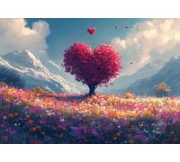 Puzzle 80 Pieces Albero dell'amore Puzzle Impossibili Giocattolo Intellettuale Adatto per Adulti O Bambini Sopra I 14 Anni, Calma La Tua Mente Riduce Lo Stress Di Lavoro Idea Regalo Uomo/Donna D-0