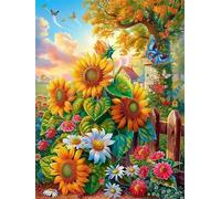 Puzzle 90 Pezzi Adulti Girasole Siepe Sole, Fai da Te puzzle difficili adulti 90 pezzi 25x20cm, Intrattenimento Creativo, Divertimento, Gioco di Abilità per Tutta la Famiglia