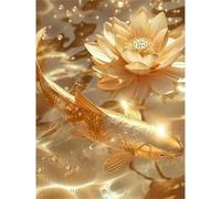 Puzzle 90 Pezzi Adulti Loto Koi d'oro, Fai da Te puzzle difficili adulti 90 pezzi 25x20cm, Intrattenimento Creativo, Divertimento, Gioco di Abilità per Tutta la Famiglia