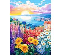 Puzzle 90 Pezzi Adulti Nuvola della Costa dei Fiori, Fai da Te puzzle difficili adulti 90 pezzi 25x20cm, Intrattenimento Creativo, Divertimento, Gioco di Abilità per Tutta la Famiglia