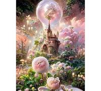 Puzzle 90 Pezzi per Adulti Castello dei fiori del paese delle fate, Intrattenimento Creativo, puzzle Divertenti Uomo e Donna, Gioco Giocattolo per la Famiglia, Colorato impegnativo per adulti