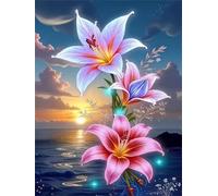 Puzzle 90 Pezzi per Adulti e Ragazzi, puzzle Classico 90 pezzi Fai Da Te Mare di Gigli, Intrattenimento Creativo Puzzles Difficili, Idea Regalo Uomo e Donna 25x20cm