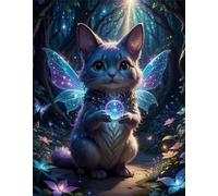 Puzzle 90 Pezzi per Adulti Gatto palla magica, Intrattenimento Creativo, puzzle Divertenti Uomo e Donna, Gioco Giocattolo per la Famiglia, Colorato impegnativo per adulti