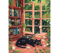 Puzzle 90 Pezzi per Adulti Libreria Giardino per gatti, Intrattenimento Creativo, puzzle Divertenti Uomo e Donna, Gioco Giocattolo per la Famiglia, Colorato impegnativo per adulti
