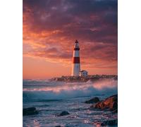 Puzzle 90 Pezzi per Adulti Maestoso faro in riva al mare, Intrattenimento Creativo, puzzle Divertenti Uomo e Donna, Gioco Giocattolo per la Famiglia, Colorato impegnativo per adulti