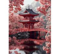 Puzzle 90 Pezzi per Adulti Paesaggio architettonico rosso, Intrattenimento Creativo, puzzle Divertenti Uomo e Donna, Gioco Giocattolo per la Famiglia, Colorato impegnativo per adulti