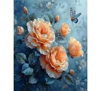 Puzzle 90 Pezzi per Adulti Peonia arancione nebbiosa, Intrattenimento Creativo, puzzle Divertenti Uomo e Donna, Gioco Giocattolo per la Famiglia, Colorato impegnativo per adulti