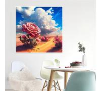 Puzzle 90 Pezzi per Adulti, puzzle 90 pezzi Impegnativo e Difficile, Perfetto per Appassionati di Puzzles Esperti, Idea Regalo Uomo e Donna, Tema:Nuvola di rose del deserto
