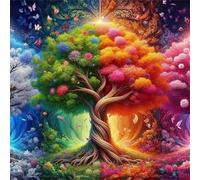 Puzzle 90 Pezzi per Adulti, puzzle 90 pezzi Impegnativo e Difficile, Perfetto per Appassionati di Puzzles Esperti, Idea Regalo Uomo e Donna, Tema:Radice dell'albero magico