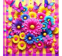 Puzzle 90 Pezzi per Adulti, puzzle 90 pezzi Impegnativo e Difficile, Perfetto per Appassionati di Puzzles Esperti, Idea Regalo Uomo e Donna, Tema:Animali margherita colorati