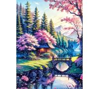 Puzzle 90 Pezzi per Adulti Scenario naturale primaverile, Intrattenimento Creativo, Divertimento, puzzle 90 pezzi Arte, Idea Regalo per Amore e Amico