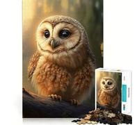 Puzzle a 1000 pezzi con gufo, simpatico, per adulti, gioco intelligente da assemblare insieme, divertente idea regalo stagionale (38x26cm)