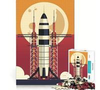 Puzzle a 1000 pezzi con lancio di razzo spaziale per ragazzi, giocattolo intelligente per la casa, taglio preciso, regalo premuroso 38x52cm