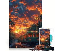 Puzzle a 1000 pezzi con locomotiva retrò per ragazzi, gioco di logica, ideale per momenti di svago, con tagli precisi e pezzi da collezione (38x26cm)