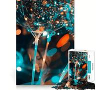 Puzzle a 1000 pezzi con luci a LED a forma di palloncino, ideale per ragazzi, per esercitarsi nella logica, con colori trasparenti, perfetto per il gioco in famiglia e per giocare di notte (50x75cm)