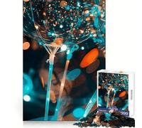 Puzzle a 1000 pezzi con luci a LED a forma di palloncino, ideale per ragazzi, per esercitarsi nella logica, con colori trasparenti, perfetto per il gioco in famiglia e per giocare di notte (50x75cm)