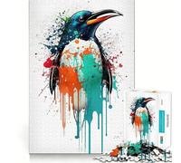 Puzzle a 1000 pezzi con pinguino per ragazzi, gioco di logica, gioco di gruppo, taglio di precisione, regalo pensato (38x26cm)