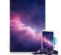 Puzzle a 1000 pezzi con stelle e collage spaziale viola per ragazzi, gioco di intelletto, rilassante, di alta qualità, regalo stagionale (38x26cm)