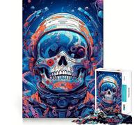 Puzzle a 1000 pezzi con teschio distanziato per adulti, gioco rilassante, bordi precisi, regalo speciale 50x75cm