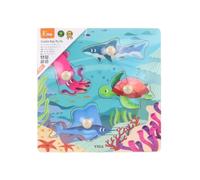 Puzzle a Bottoni in Legno Animali Marini Viga