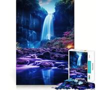 Puzzle a cascata al neon da 1000 pezzi per adolescenti, gioco rilassante, rifinitura precisa, regalo adorabile (50x75cm)