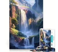 Puzzle a cascata arcobaleno da 1000 pezzi per ragazzi, gioco di logica fine, facile da usare, bordi precisi, regalo per le feste (38x26cm)