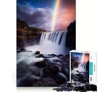 Puzzle a cascata arcobaleno per ragazzi, 1000 pezzi, stimola la memoria, rilassante, taglio liscio, regalo elegante (38x52cm)