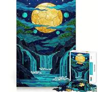 Puzzle a cascata in vetro colorato da 1000 pezzi per adolescenti, ideale per rafforzare la memoria, per un'esperienza rilassante e di qualità, perfetto come regalo di Babbo Natale 38x52cm