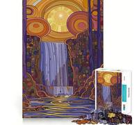Puzzle a cascata per adulti con 1000 pezzi,gioco stimolante per la mente,pezzi di dimensioni uniformi e precisi,ideale da portare in viaggio,regalo perfetto per allenare la mente (50x75cm)