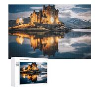 Puzzle a castello dal lago, 1000 pezzi, puzzle in legno personalizzato per adulti e amici, puzzle con foto, regali per matrimoni, compleanni, San Valentino, decorazione per la casa