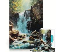 Puzzle a colori con dipinto a cascata per adulti,1000 pezzi,gioco di memoria e allenamento per la mente,taglio preciso,finitura di alta qualità,un modo coinvolgente per trascorrere il tempo libero