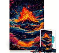 Puzzle a colori Vulcano da 1000 pezzi,divertente,con taglio laser per un incastro perfetto,ideale per attività di gruppo e momenti di condivisione con i propri cari (50x75cm)