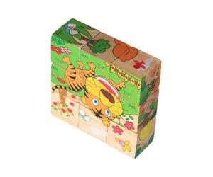 Puzzle a cubo 3D in legno, giocattolo per la promozione precoce, per l'allenamento della memoria, per casa, aula, scuola, cameretta dei bambini, compleanno, vacanze, sala giochi, asilo, scuola materna