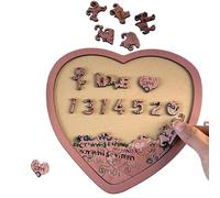 Puzzle a Cuore - 19cm Love Puzzle | Puzzles di Legno a Forma di Cuore | Regalo San "Ti Amo" 100 Lingue | Gioco Romantico Coppia Decorazione Casa Gioco Mentale