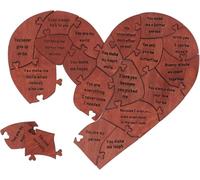Puzzle A Cuore in Legno, 20 Motivi per Cui Ti Amo Puzzle di San Valentino, Testo Inciso Puzzle d'Amore in Legno con Scatola Portaoggetti, per Fiare, Fidanzato, Fidanzata