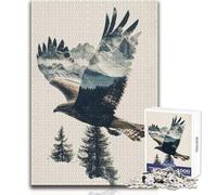 Puzzle a doppia esposizione Eagle Mountain, 1000 attività educative divertenti e di apprendimento, regalo perfetto e premuroso per ogni occasione, dimensioni 38x52cm