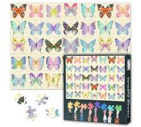 Puzzle a farfalla 1000 pezzi per adulti, puzzle a insetto per adulti, design vintage colorato puzzle sfidante 1000 pezzi, gioco di relax per uomini e donne 70 x 50 cm