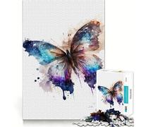 Puzzle a farfalla ad acquerello per ragazzi,1000 pezzi,stimolante per la mente,divertente,con componenti robusti e ben definiti,un'attività di gruppo emozionante (50x75cm)