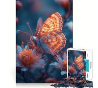 Puzzle a farfalla al neon per ragazzi, 1000 pezzi, gioco di logica fine, morbido, rilassante, bordi puliti, regalo di alta qualità (50x75cm)